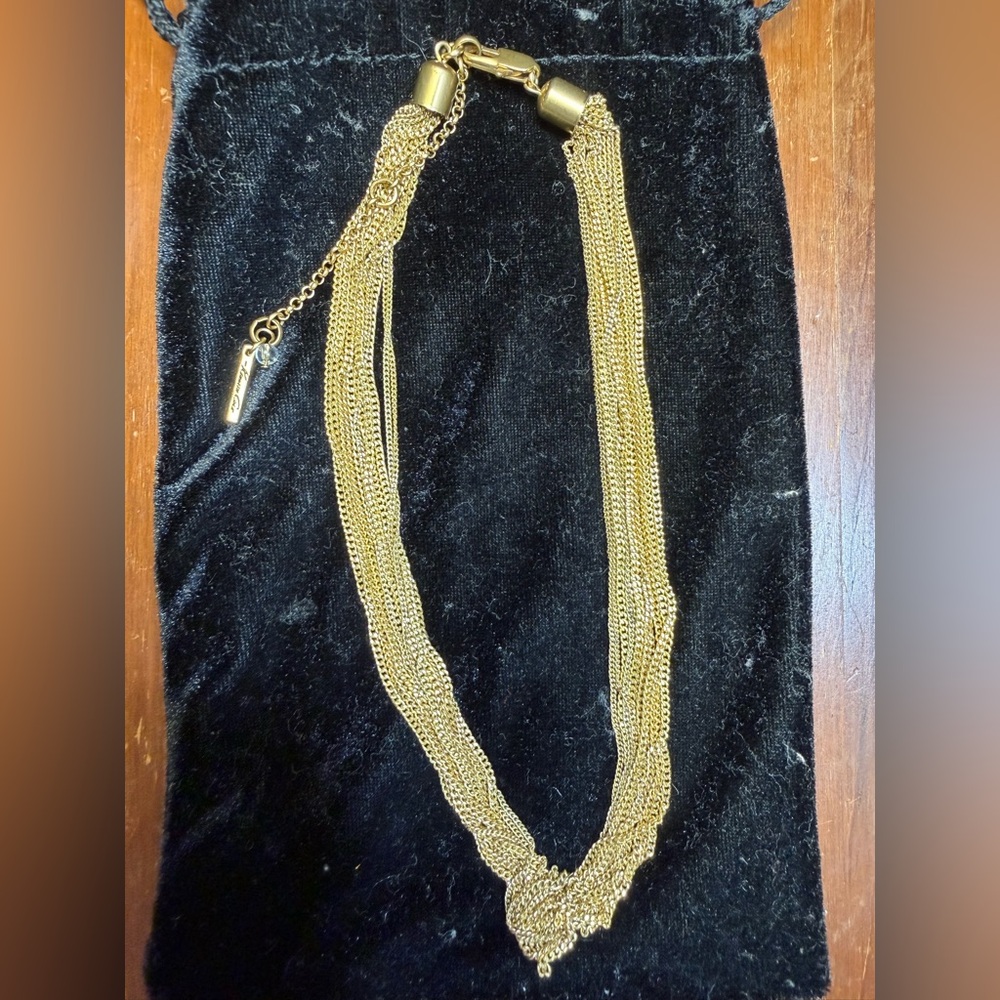 Pre-owned Kenneth Cole Gold Tone Multi-Strand Necklace